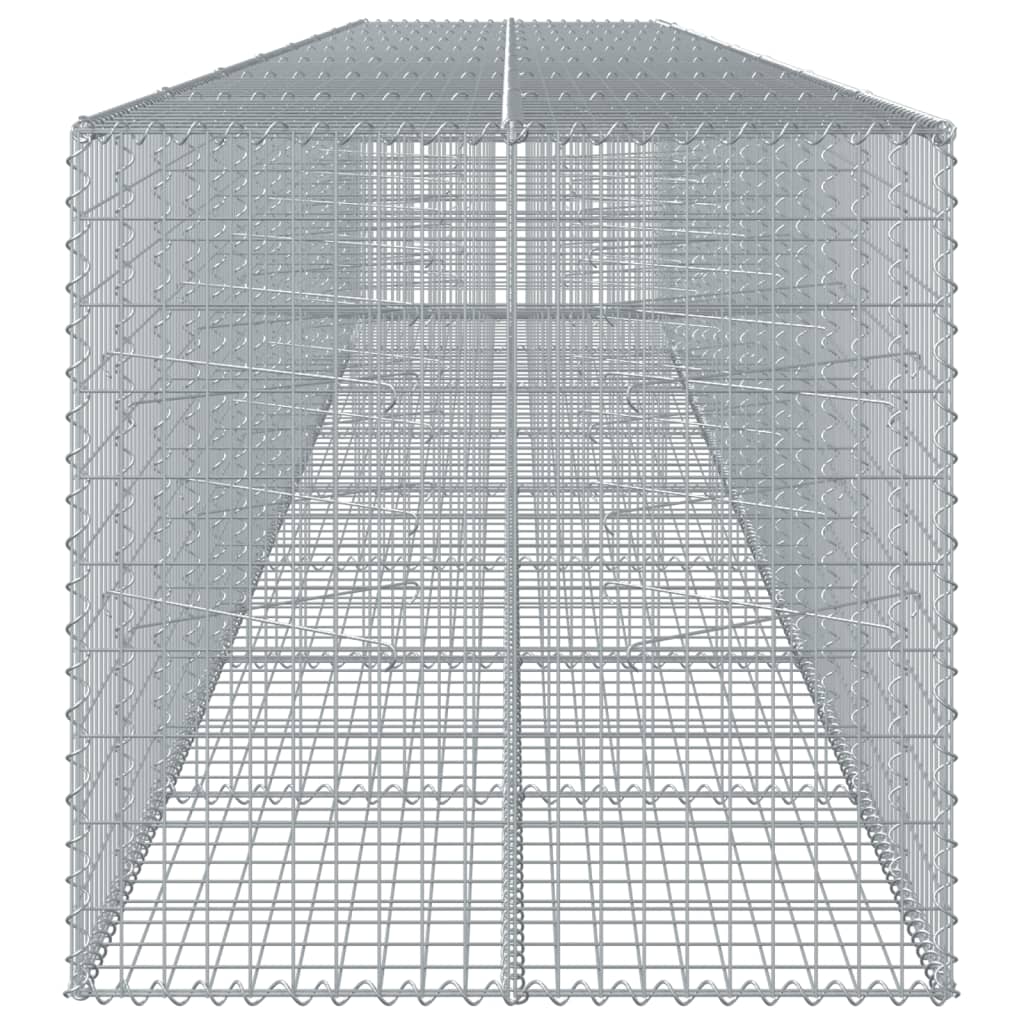 Gabione mit Deckel 800x100x100 cm Verzinktes Eisen