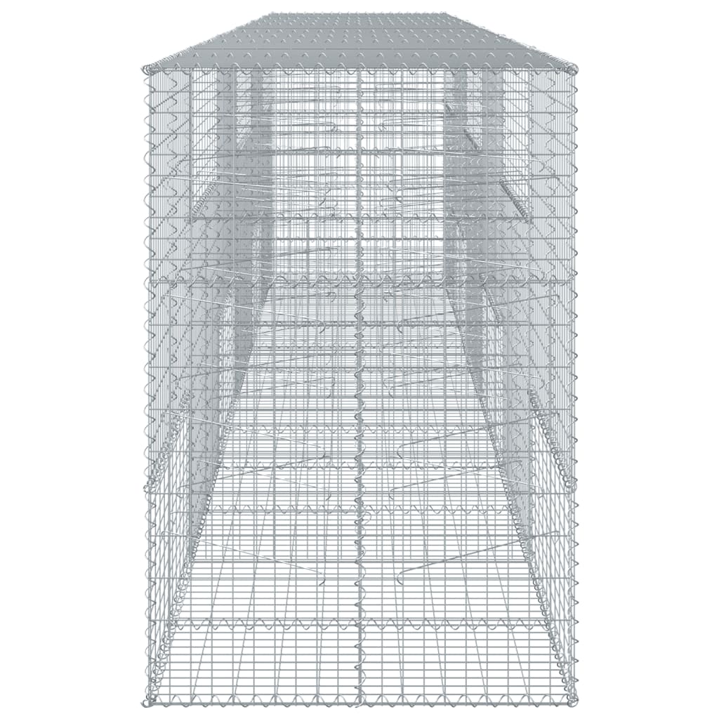 Gabione mit Deckel 600x100x150 cm Verzinktes Eisen