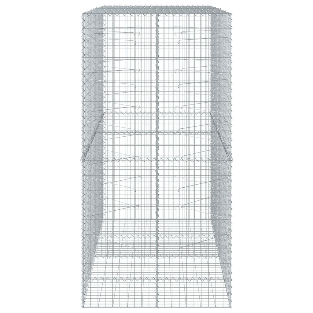 Gabione mit Deckel 200x100x200 cm Verzinktes Eisen