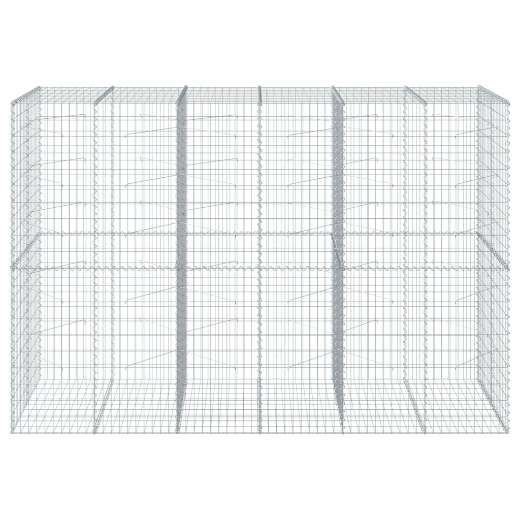 Gabione mit Deckel 300x100x200 cm Verzinktes Eisen