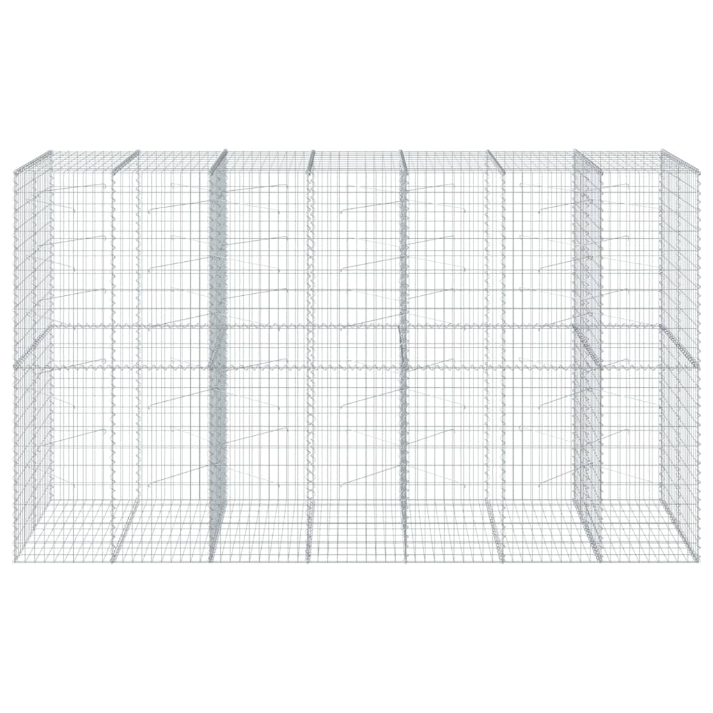 Gabione mit Deckel 350x100x200 cm Verzinktes Eisen
