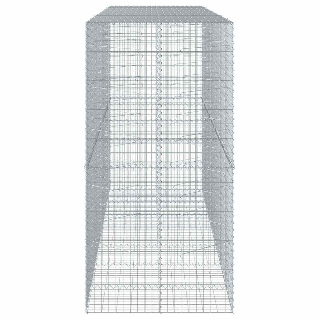 Gabione mit Deckel 350x100x200 cm Verzinktes Eisen