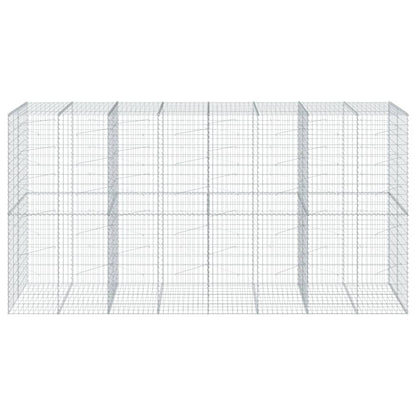 Gabione mit Deckel 400x100x200 cm Verzinktes Eisen
