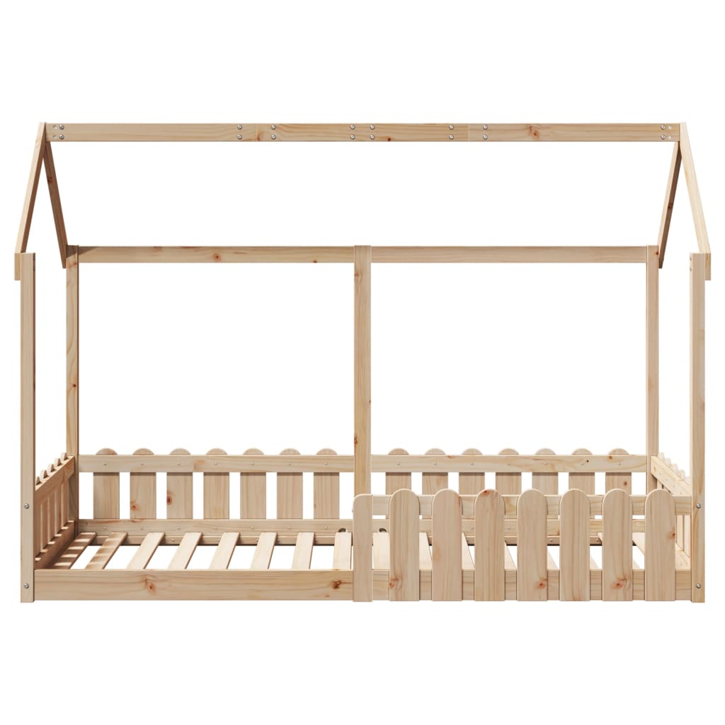 Lit enfant lit cabane 80x200 cm bois de pin massif