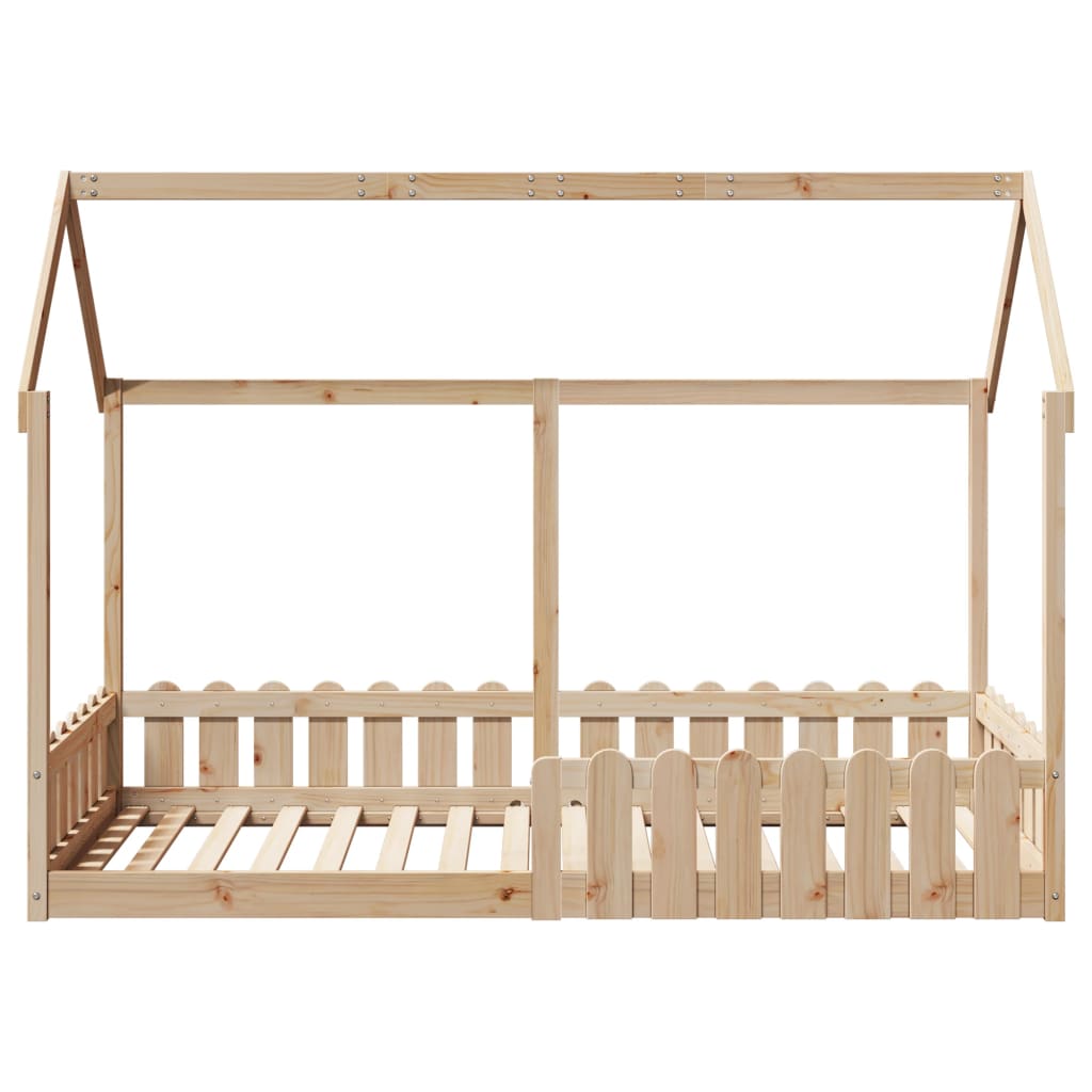 Lit enfant lit cabane 90x190 cm bois de pin massif