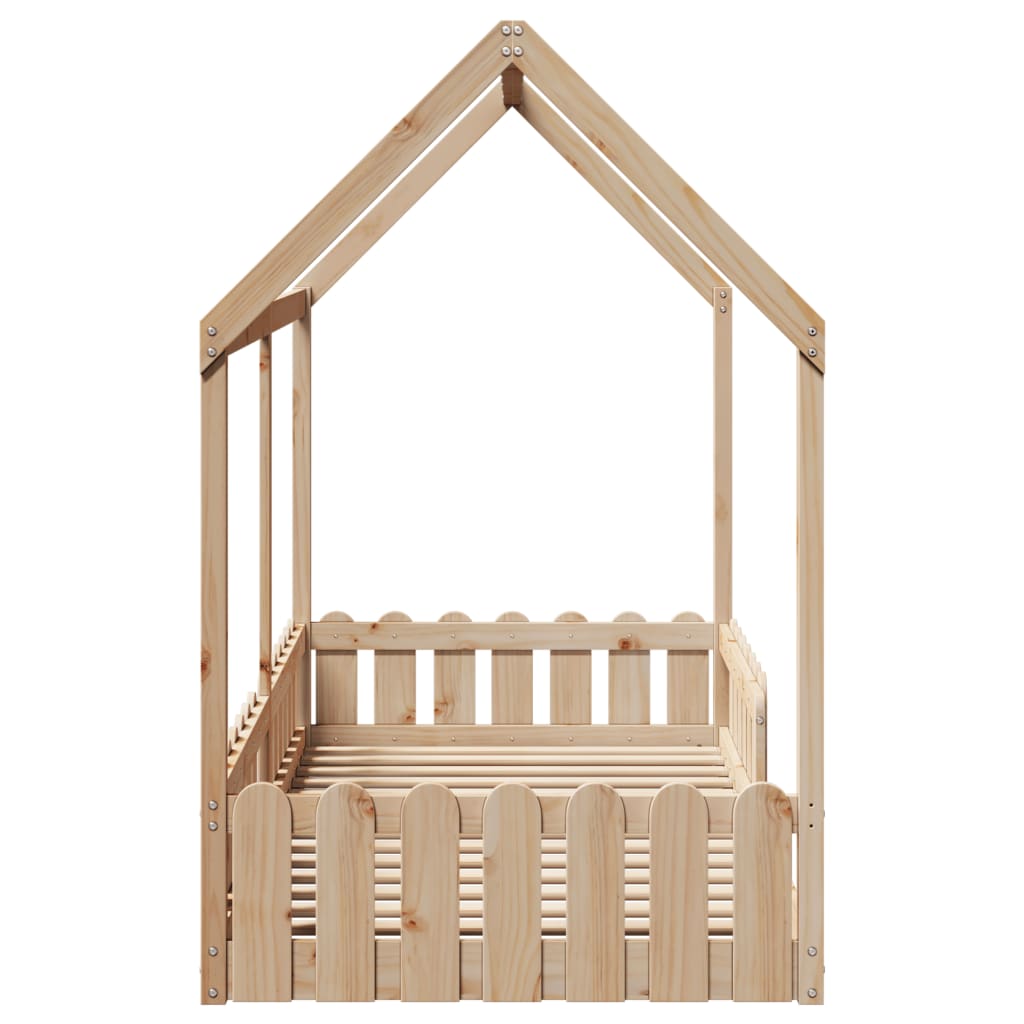 Lit enfant lit cabane 90x190 cm bois de pin massif