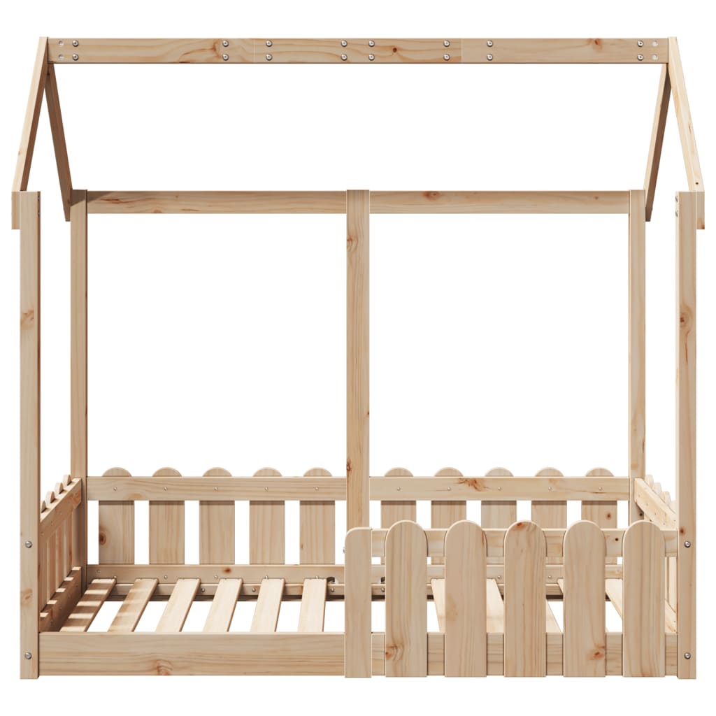 Lit enfant lit cabane 70x140 cm bois de pin massif