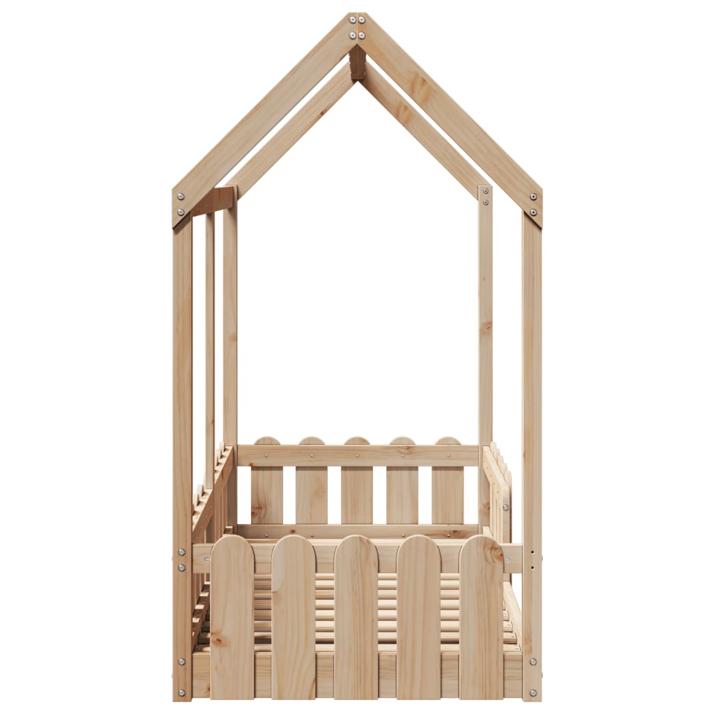 Lit enfant lit cabane 70x140 cm bois de pin massif