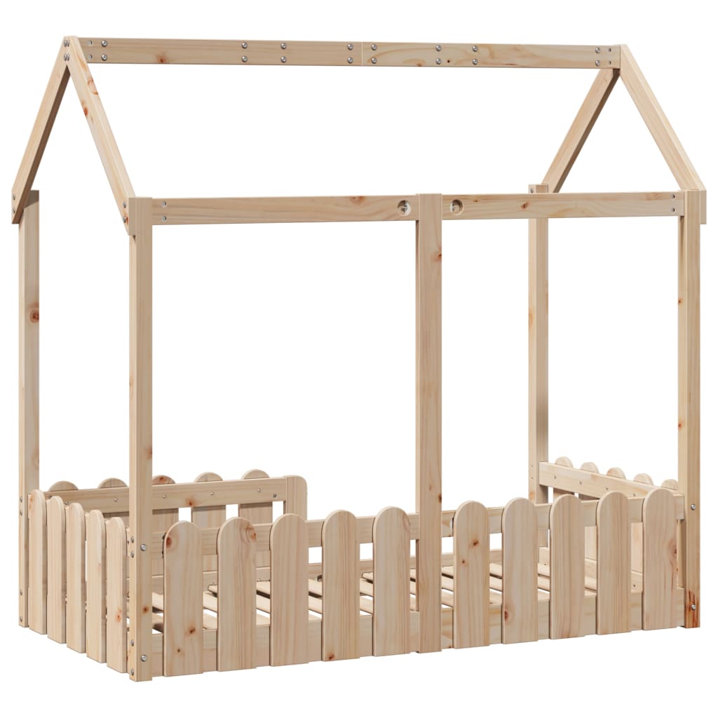 Lit enfant lit cabane 70x140 cm bois de pin massif