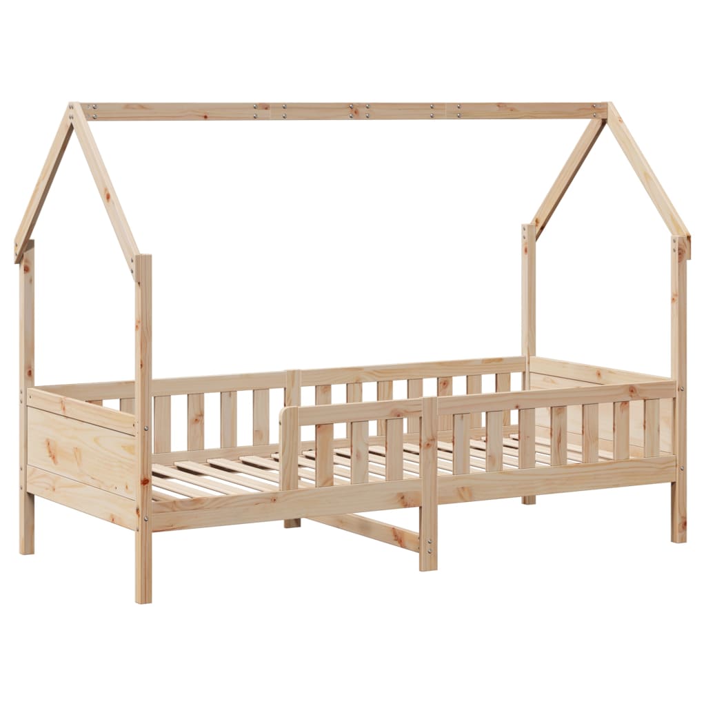 Lit enfant lit cabane 80x200 cm bois de pin massif