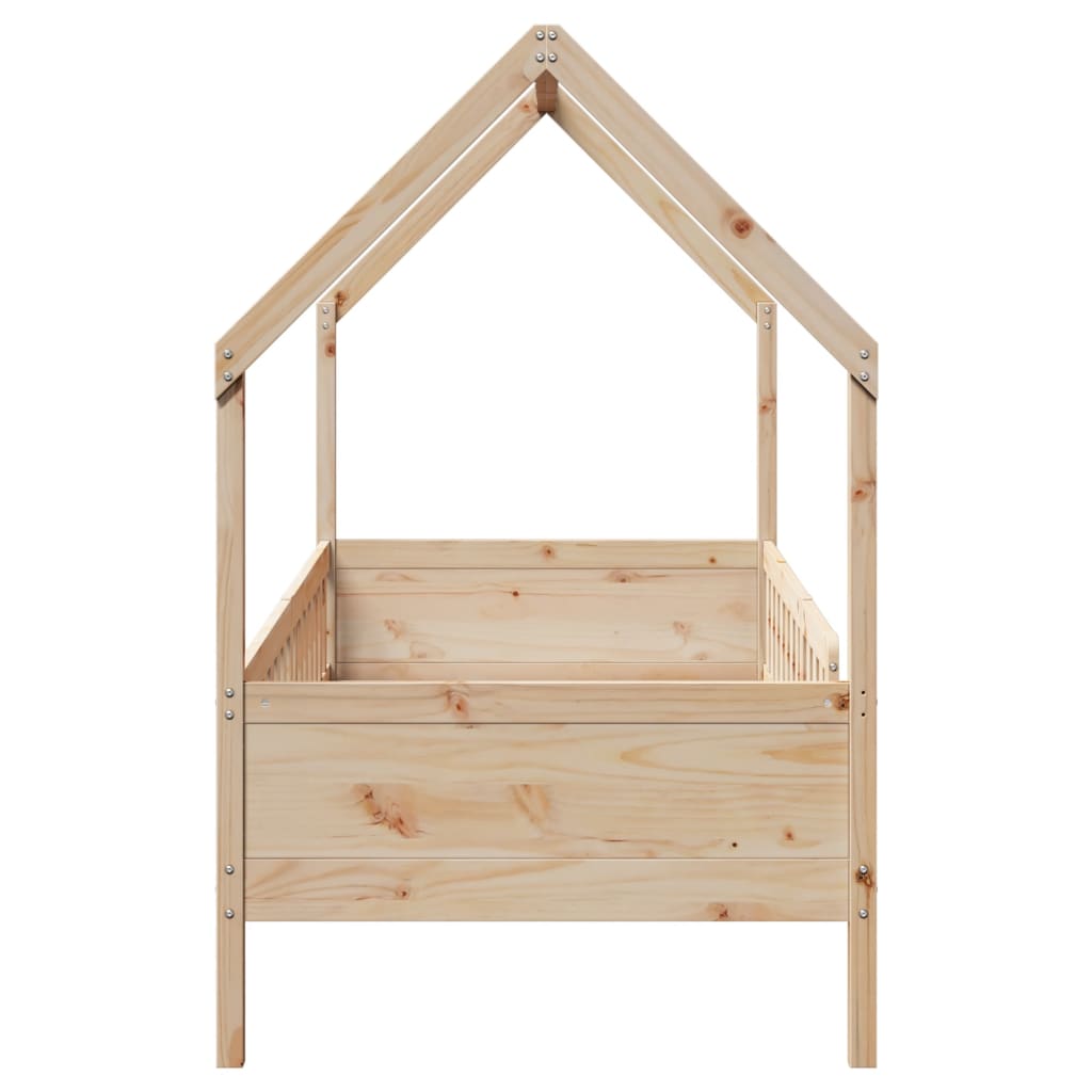 Lit enfant lit cabane 90x190 cm bois de pin massif