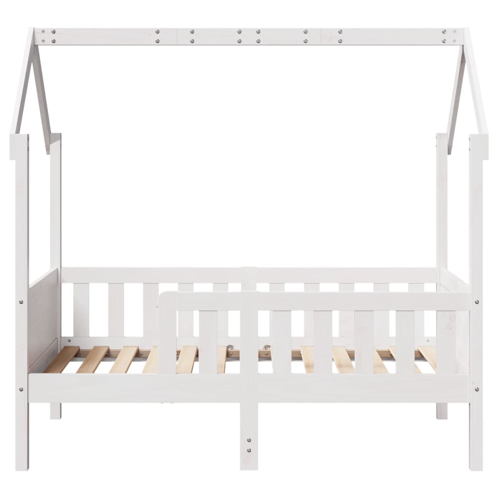 Children's bed house bed white 80x160 cm solid pine wood