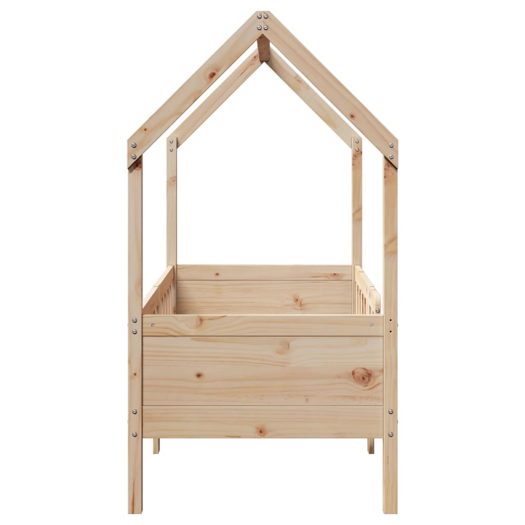 Lit enfant lit cabane 70x140 cm bois de pin massif