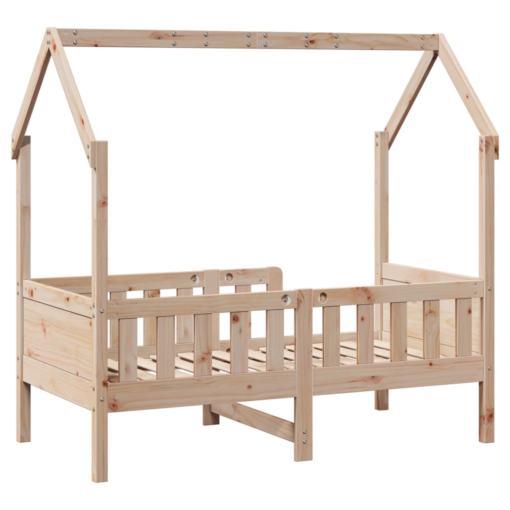 Lit enfant lit cabane 70x140 cm bois de pin massif