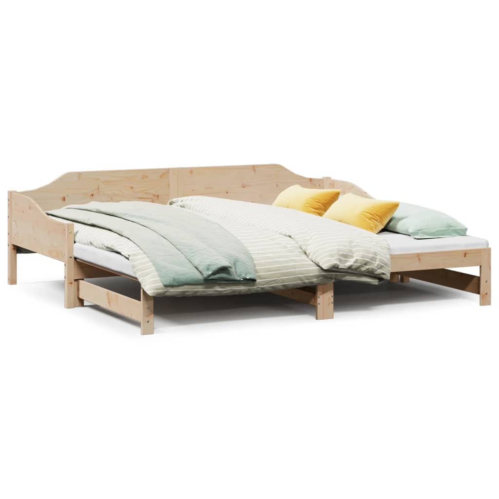 Lit de repos extensible 90x190 cm en pin massif