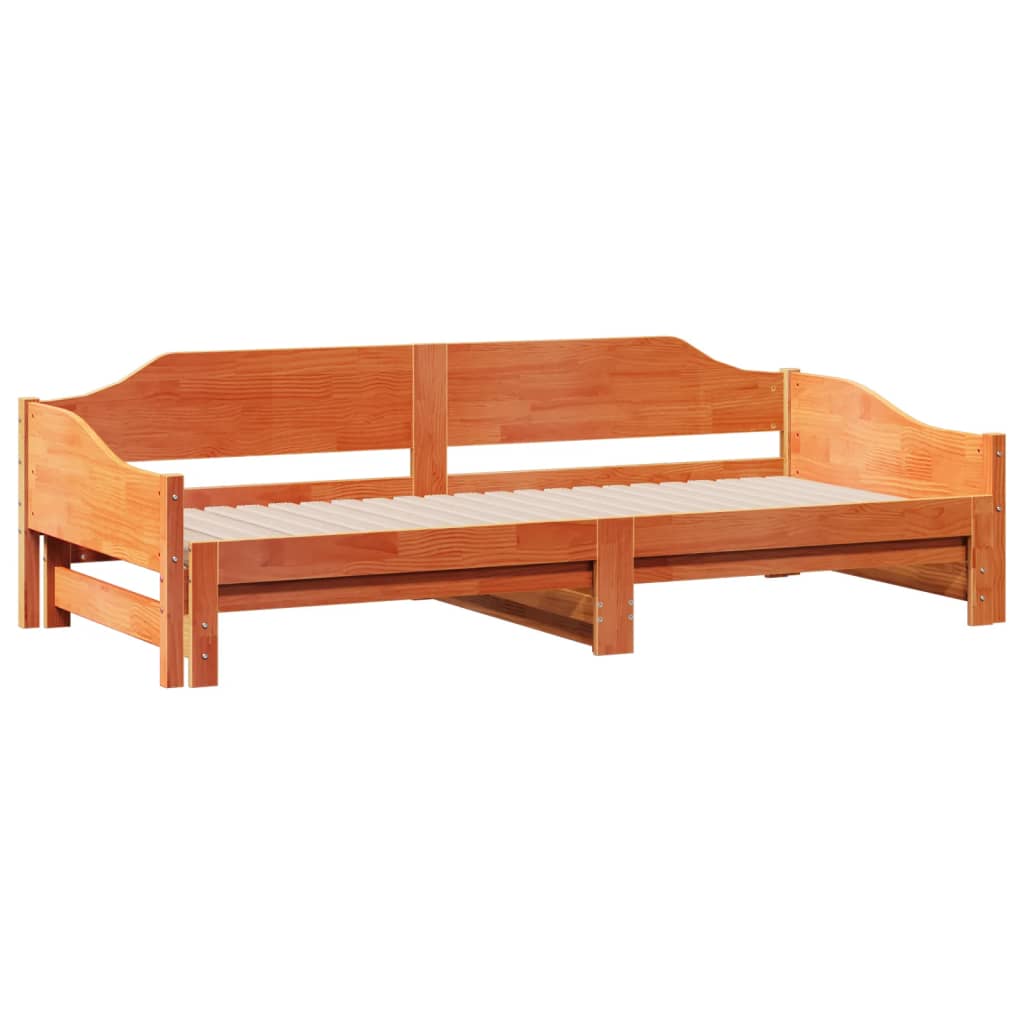 Lit de repos extensible sans matelas 90x190 cm en bois massif