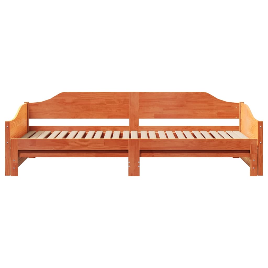 Lit de repos extensible sans matelas 90x190 cm en bois massif