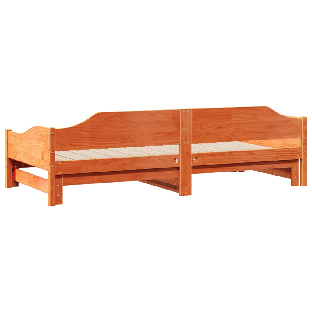 Lit de repos extensible sans matelas 90x190 cm en bois massif