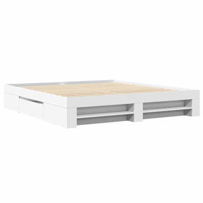 Bettgestell ohne Matratze Weiß 180x200 cm Holzwerkstoff