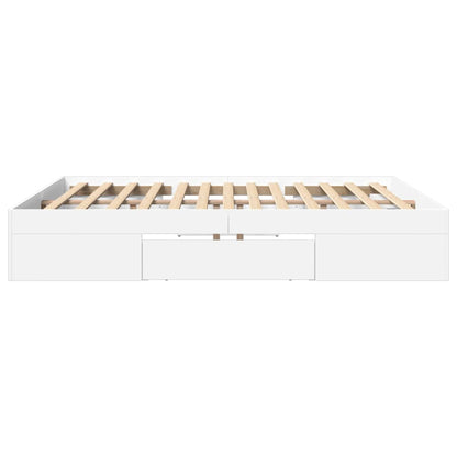 Bettgestell ohne Matratze Weiß 180x200 cm Holzwerkstoff