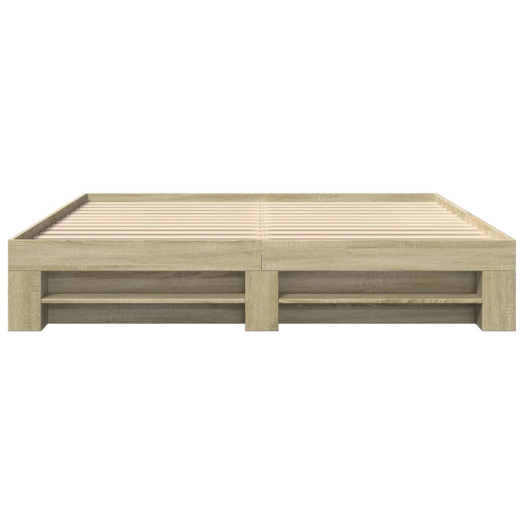 Bettgestell ohne Matratze Sonoma-Eiche 180x200 cm Holzwerkstoff