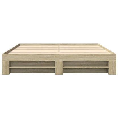 Bettgestell ohne Matratze Sonoma-Eiche 180x200 cm Holzwerkstoff