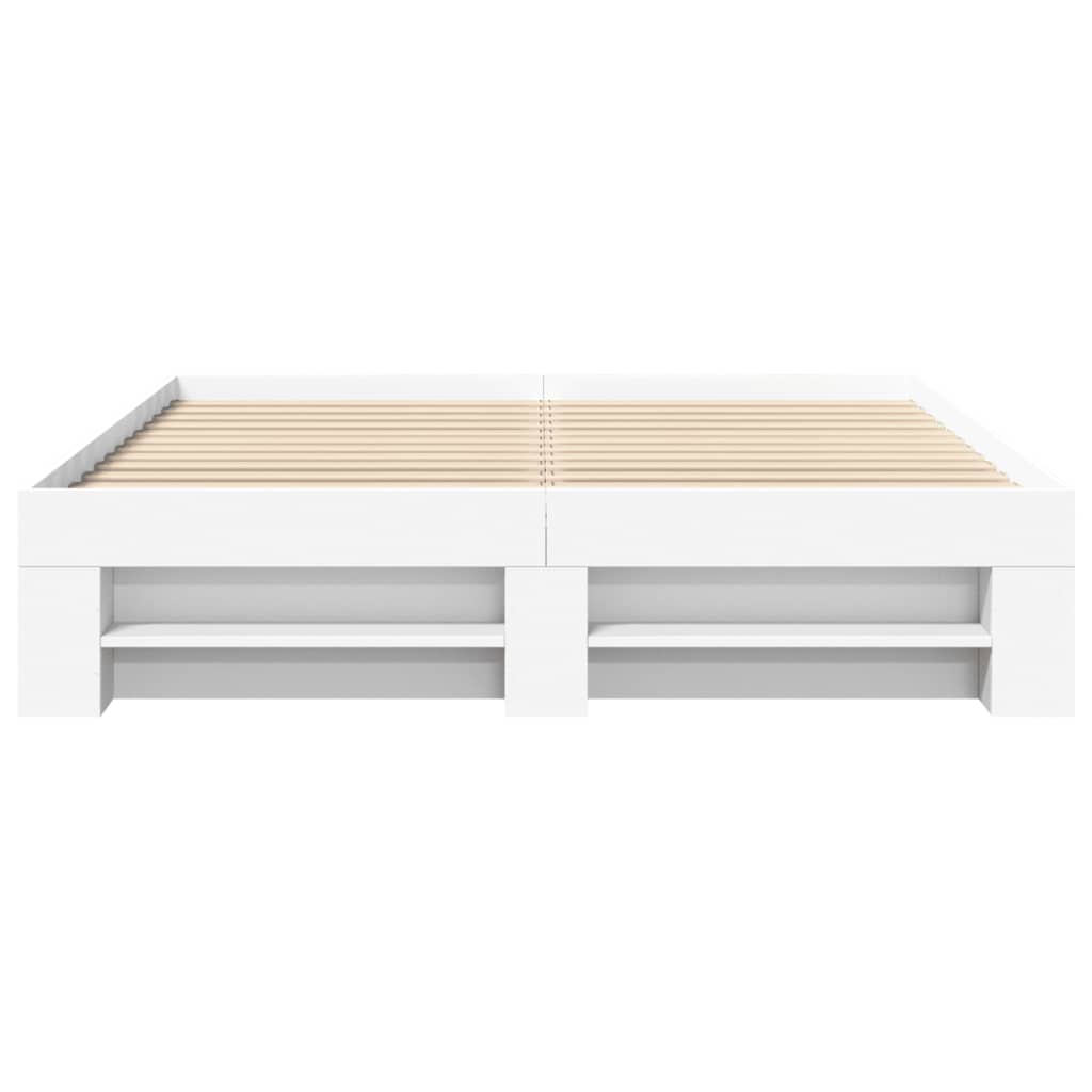 Bettgestell ohne Matratze Weiß 160x200 cm Holzwerkstoff