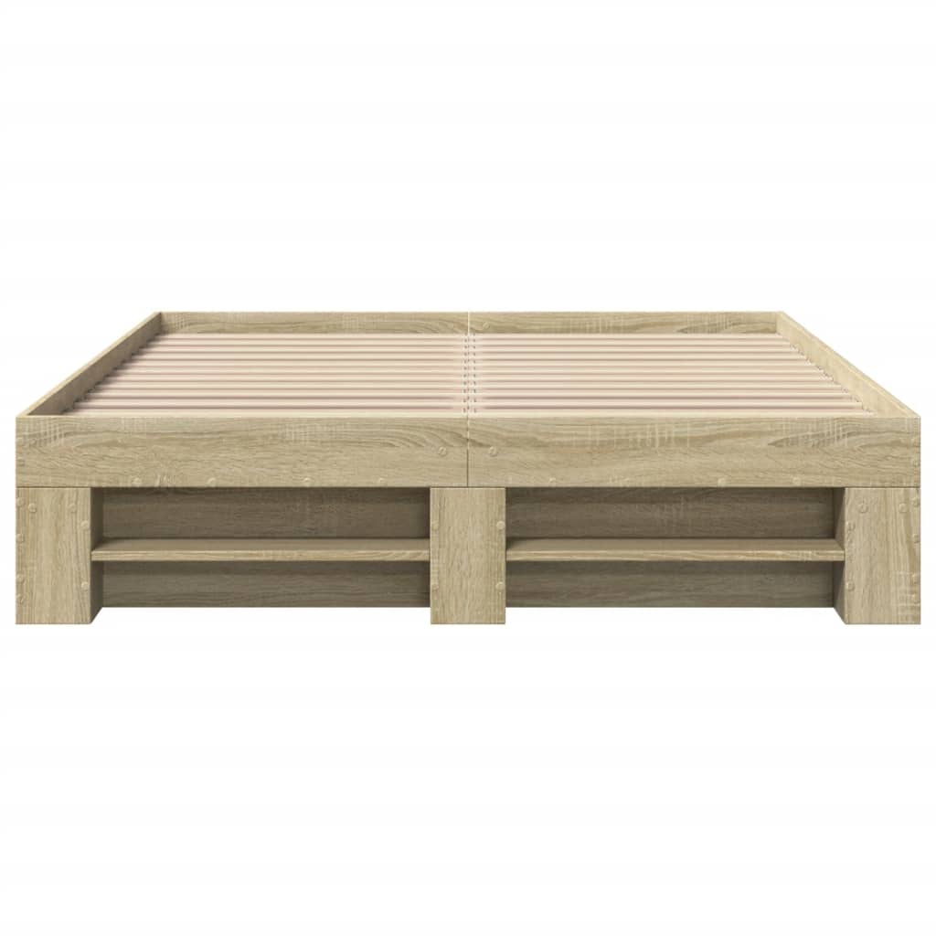 Bettgestell ohne Matratze Sonoma-Eiche 120x200 cm Holzwerkstoff