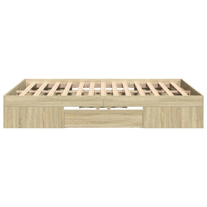 Bettgestell ohne Matratze Sonoma-Eiche 120x200 cm Holzwerkstoff
