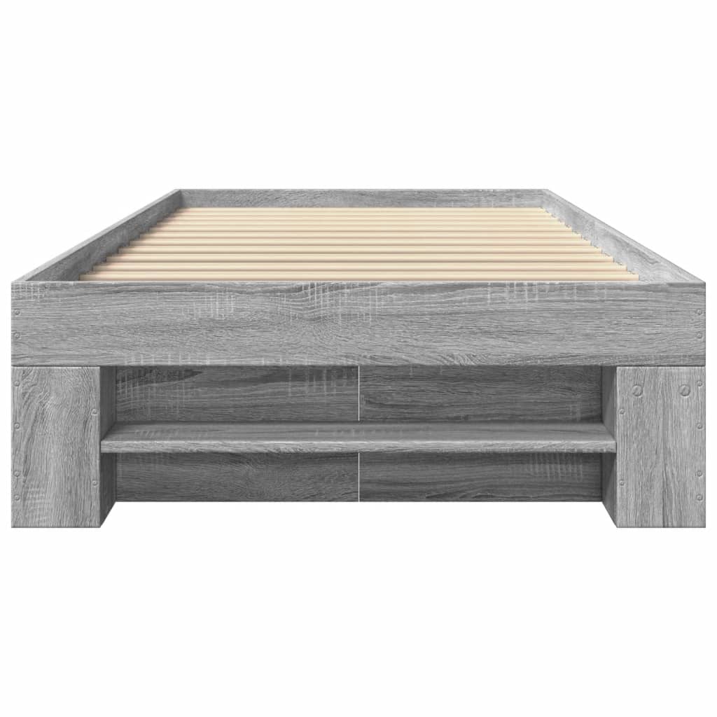 Cadre de lit Sonoma gris 90x200 cm en bois