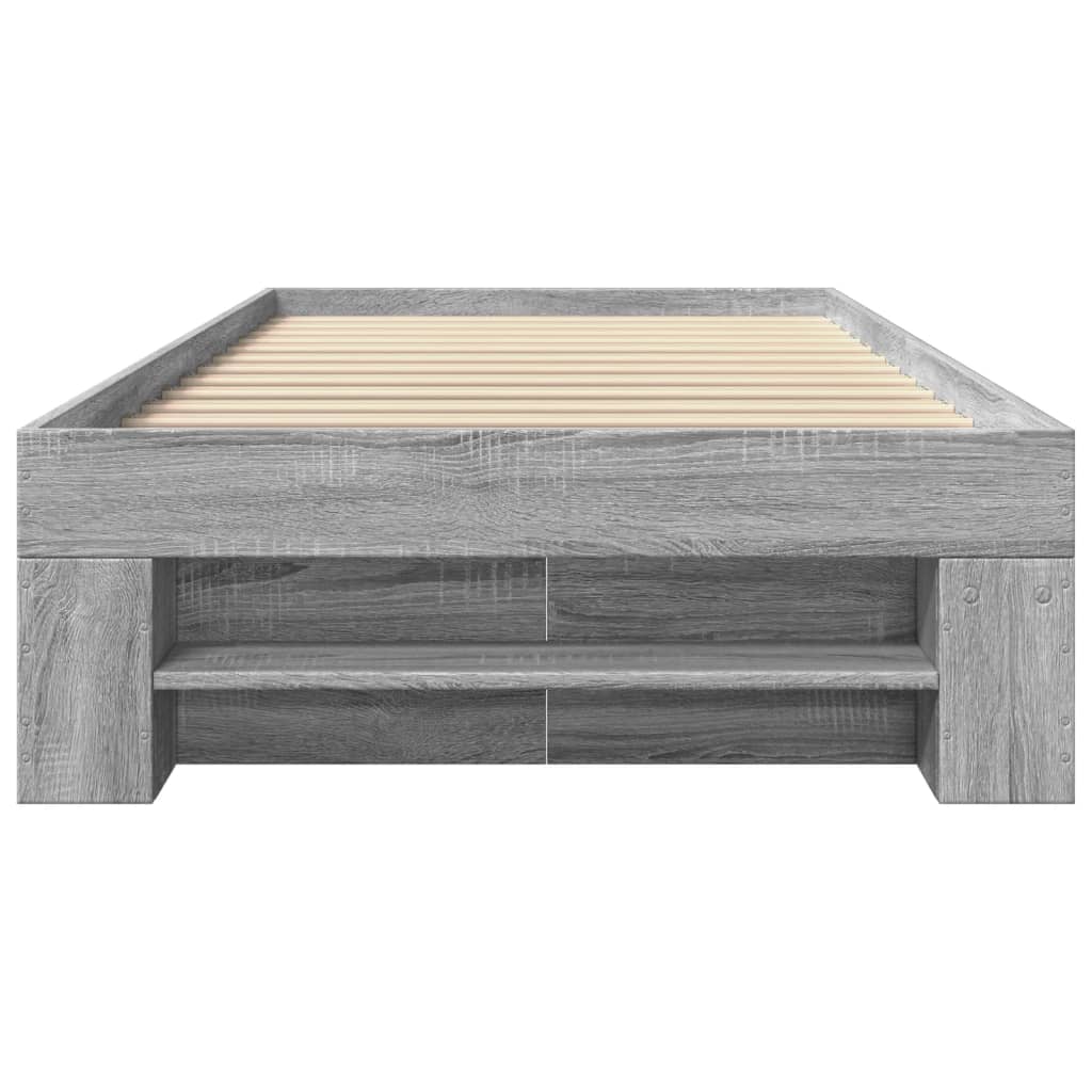 Bed frame Grey Sonoma 90x190 cm wood material