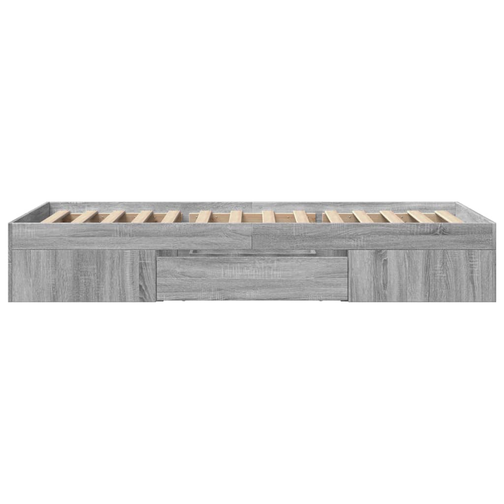 Bed frame Grey Sonoma 90x190 cm wood material
