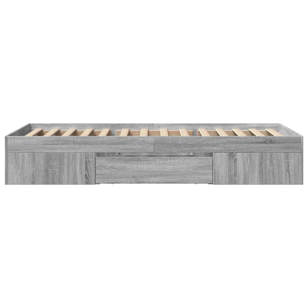 Bed frame Grey Sonoma 75x190 cm wood material