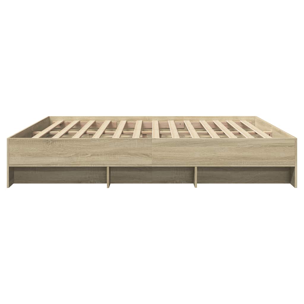 Bettgestell ohne Matratze Sonoma-Eiche 200x200 cm Holzwerkstoff