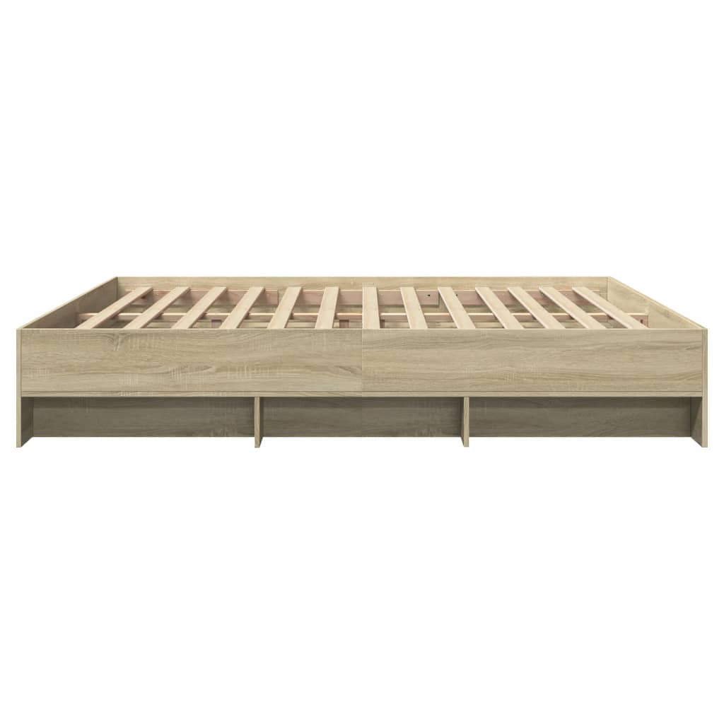 Bettgestell ohne Matratze Sonoma-Eiche 200x200 cm Holzwerkstoff