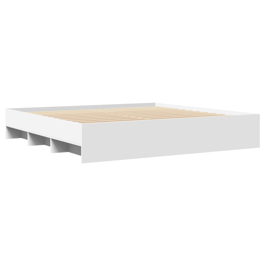 Bettgestell ohne Matratze Weiß 180x200 cm Holzwerkstoff