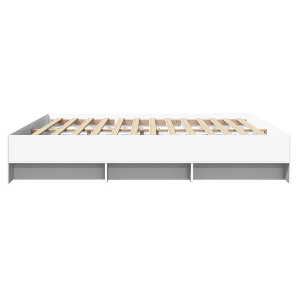 Bettgestell ohne Matratze Weiß 180x200 cm Holzwerkstoff