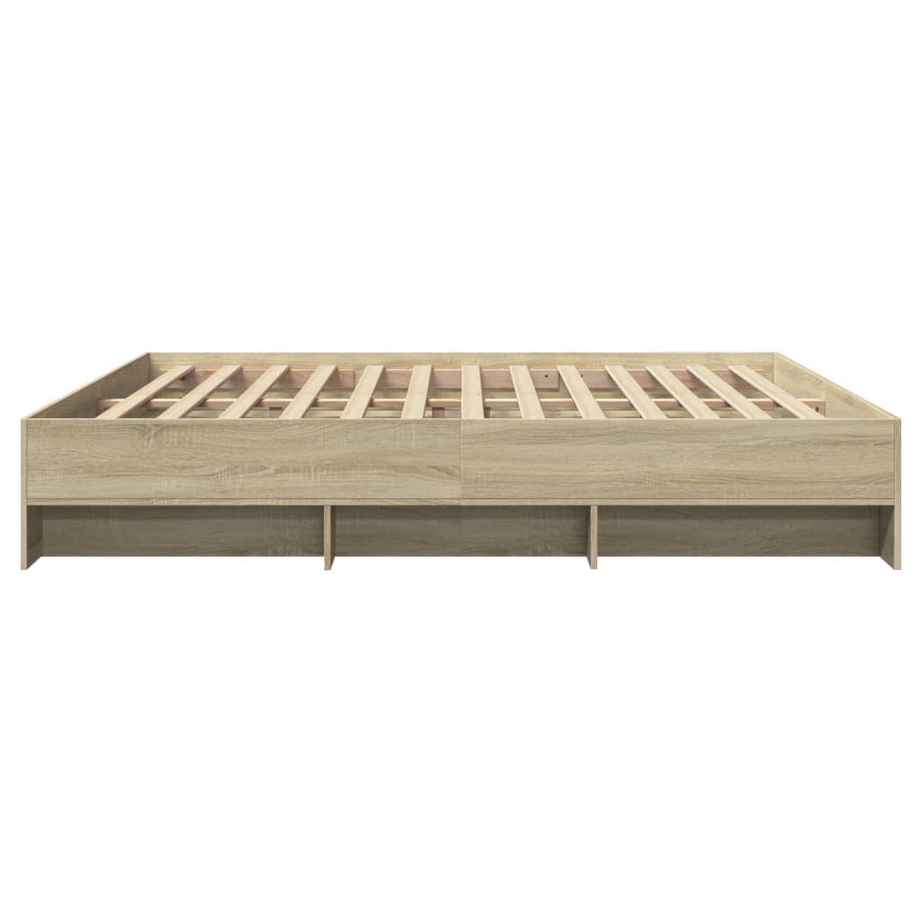 Bettgestell ohne Matratze Sonoma-Eiche 180x200 cm Holzwerkstoff