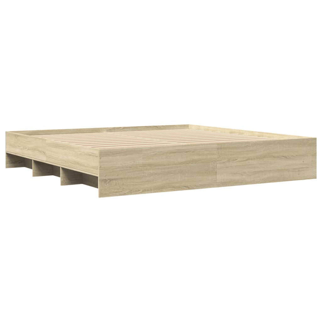 Bettgestell ohne Matratze Sonoma-Eiche 180x200 cm Holzwerkstoff