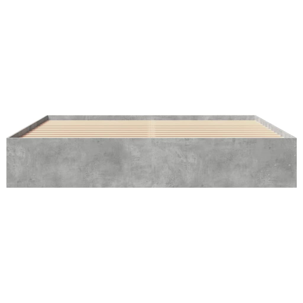 Bettgestell ohne Matratze Betongrau 180x200 cm Holzwerkstoff