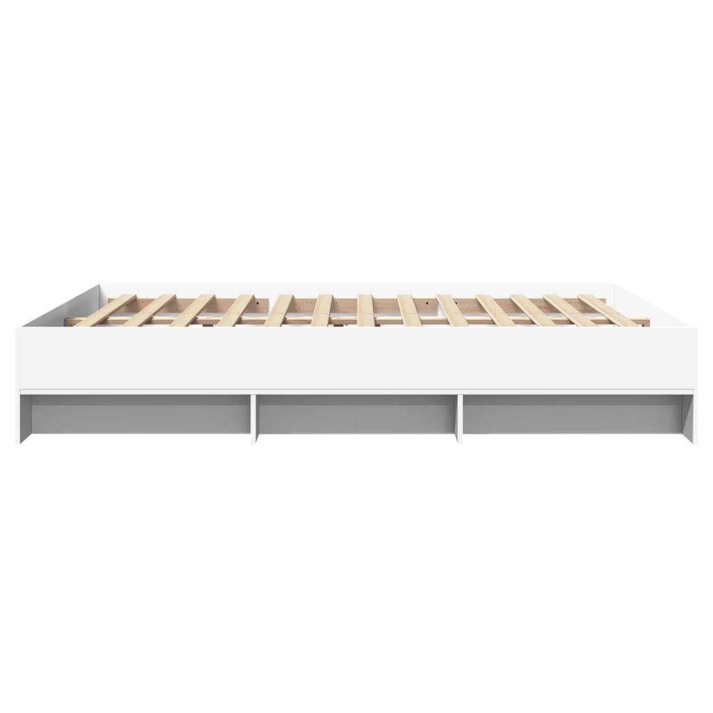 Bettgestell ohne Matratze Weiß 160x200 cm Holzwerkstoff