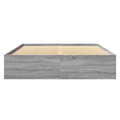 Bettgestell ohne Matratze Grau Sonoma 160x200 cm Holzwerkstoff