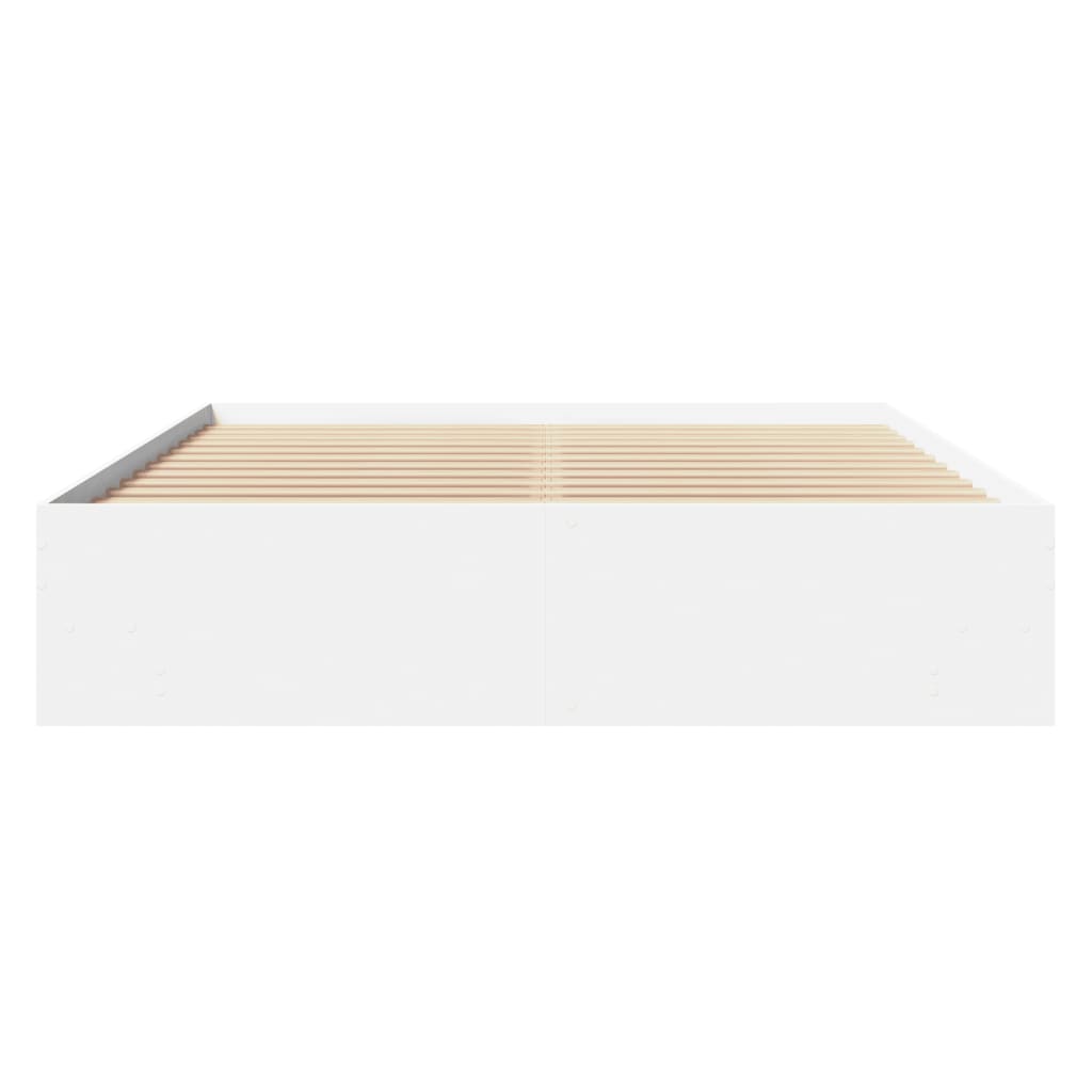 Bettgestell Weiß 150x200 cm Holzwerkstoff