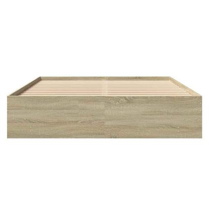 Bettgestell ohne Matratze Sonoma-Eiche 150x200 cm Holzwerkstoff