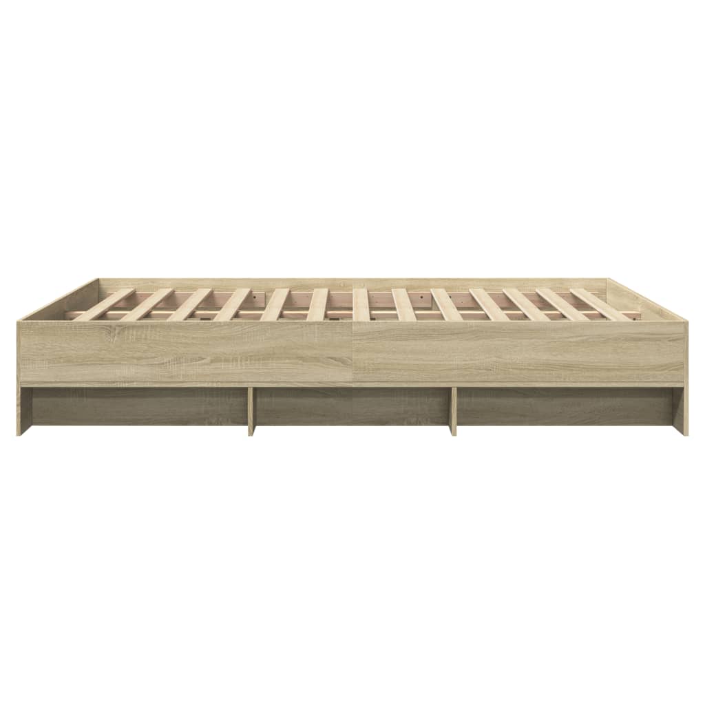 Bettgestell ohne Matratze Sonoma-Eiche 150x200 cm Holzwerkstoff