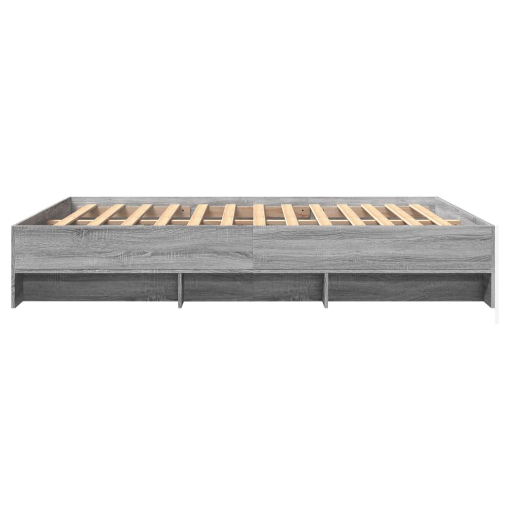 Bed frame Grey Sonoma 150x200 cm wood material