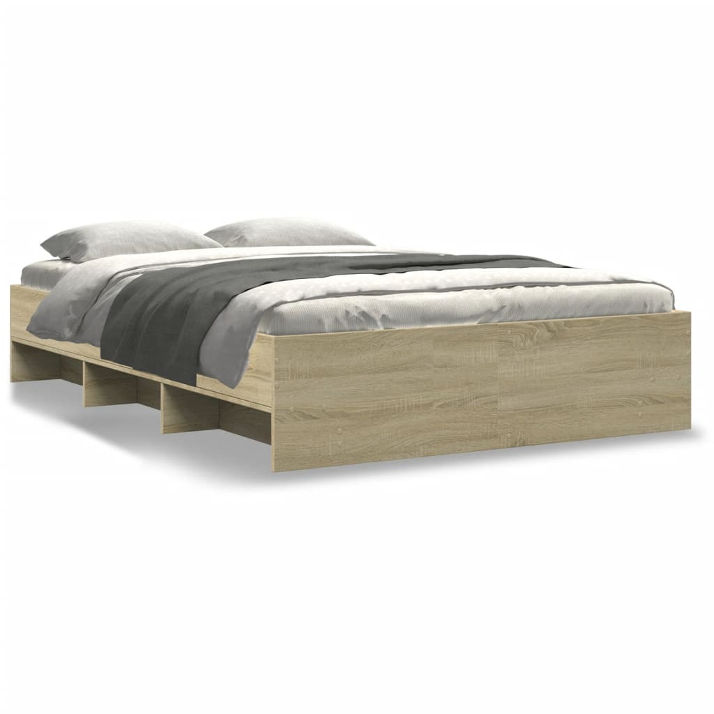 Bettgestell ohne Matratze Sonoma-Eiche 140x200 cm Holzwerkstoff