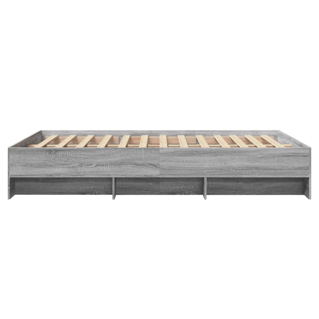 Bed frame Grey Sonoma 140x200 cm wood material