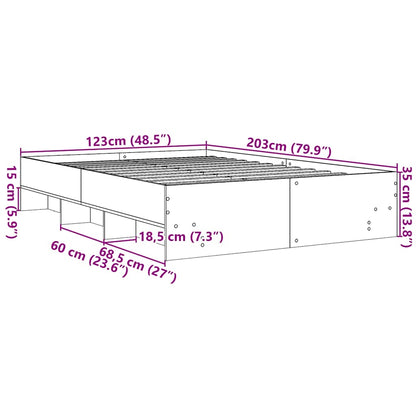 Bettgestell Weiß 120x200 cm Holzwerkstoff
