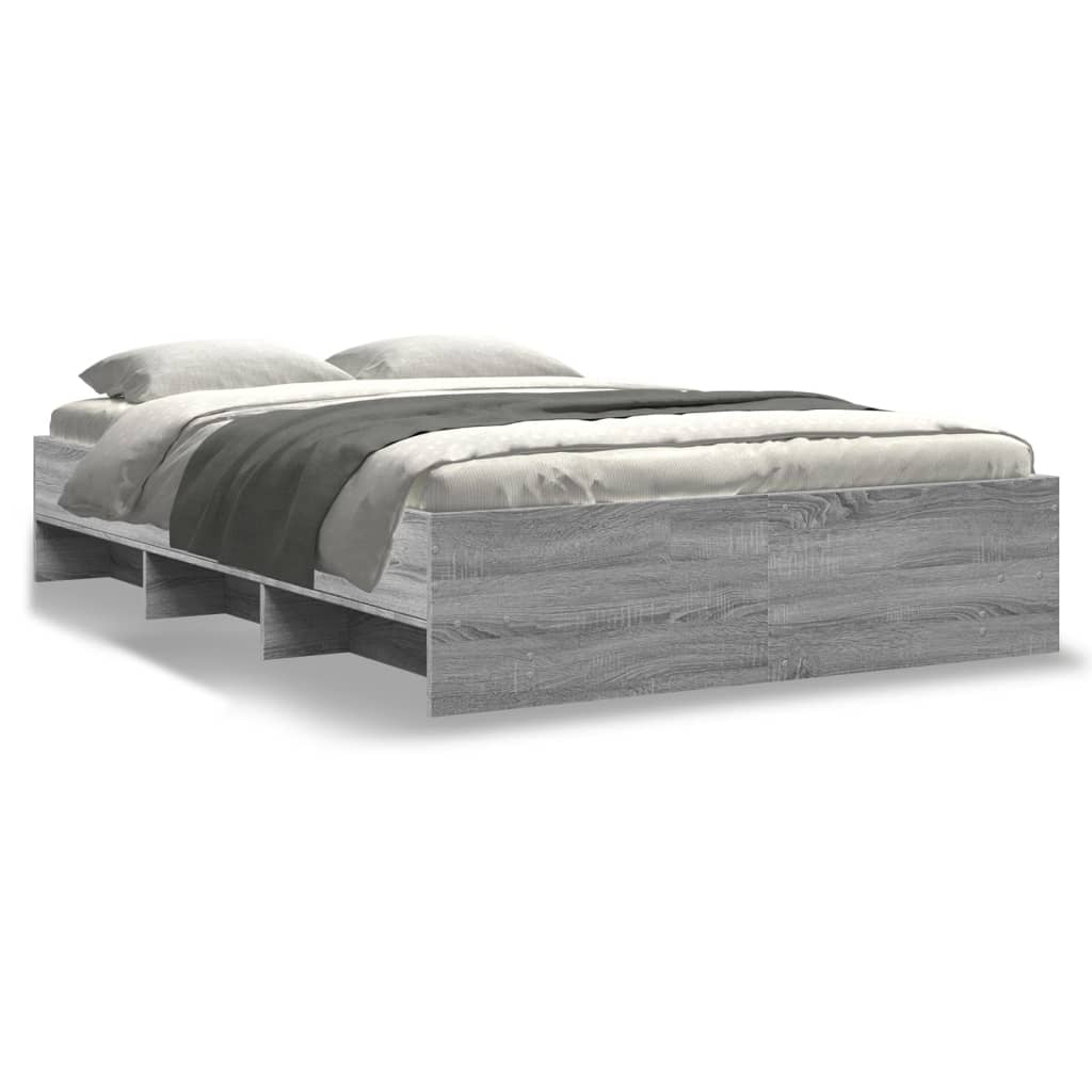 Bed frame Grey Sonoma 120x200 cm wood material